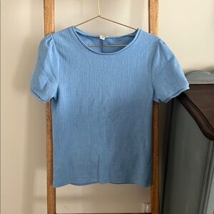 J. Crew Fitted Blue Short Sleeve T-Shirt